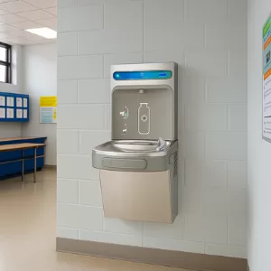 Bottle filling station at school